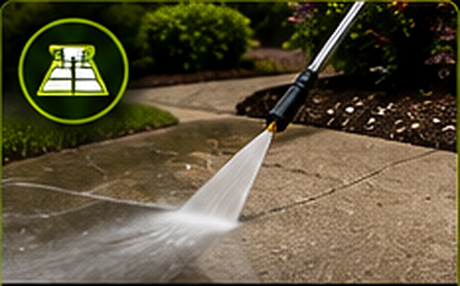 Driveway pressure washing