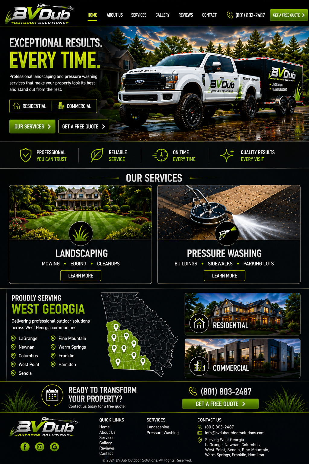 BV Dub Outdoor Solutions homepage